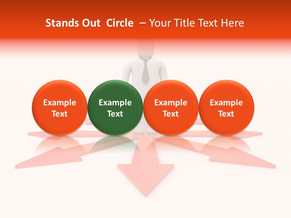 A Person Standing In Front Of A Red Arrow PowerPoint Template