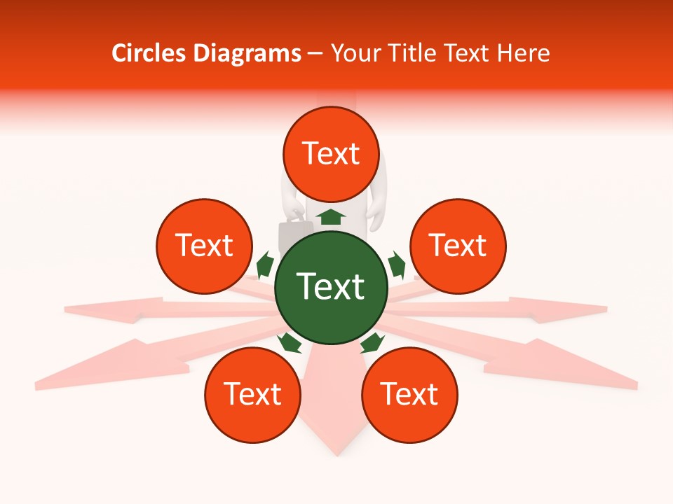 A Person Standing In Front Of A Red Arrow PowerPoint Template