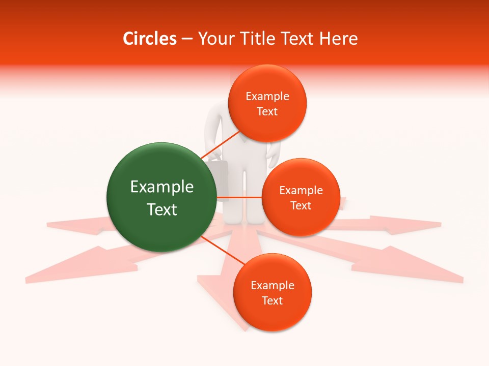 A Person Standing In Front Of A Red Arrow PowerPoint Template