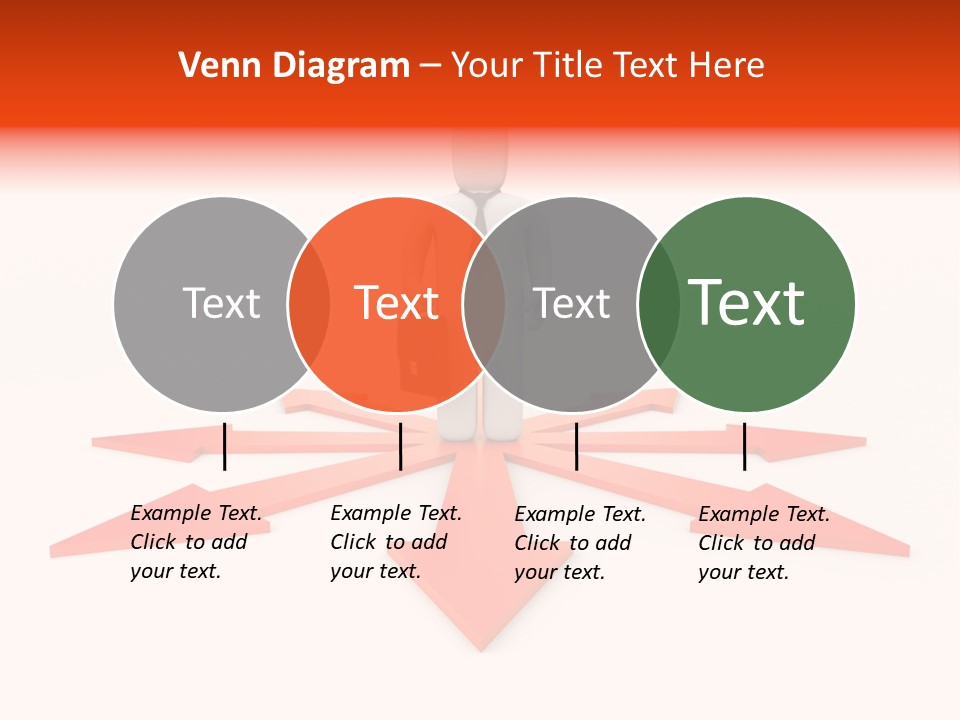A Person Standing In Front Of A Red Arrow PowerPoint Template