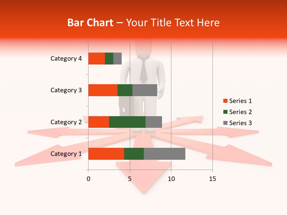 A Person Standing In Front Of A Red Arrow PowerPoint Template