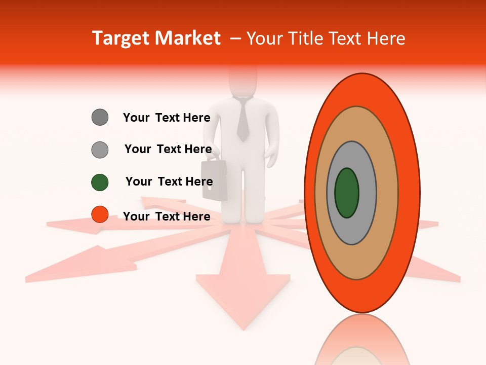 A Person Standing In Front Of A Red Arrow PowerPoint Template