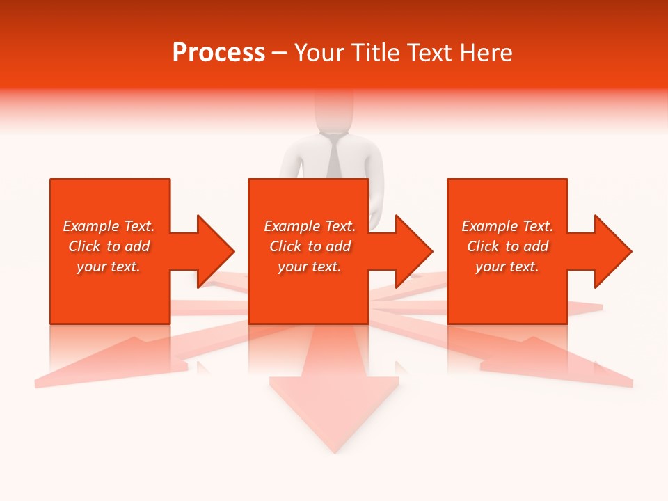 A Person Standing In Front Of A Red Arrow PowerPoint Template