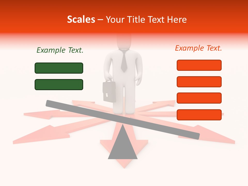 A Person Standing In Front Of A Red Arrow PowerPoint Template