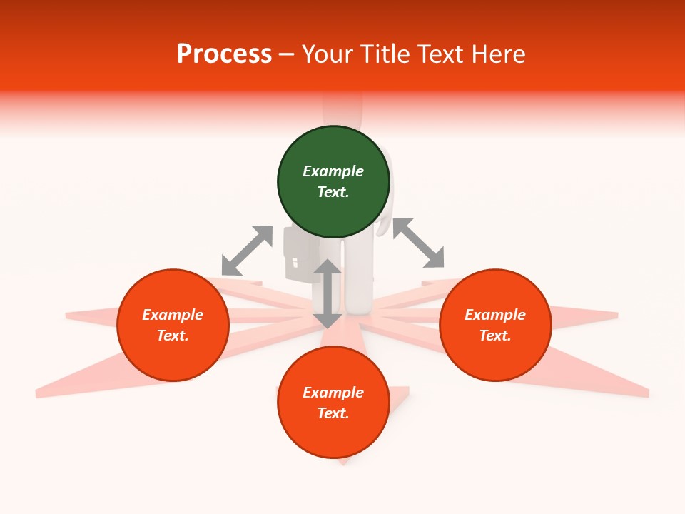 A Person Standing In Front Of A Red Arrow PowerPoint Template