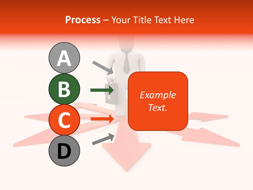 A Person Standing In Front Of A Red Arrow PowerPoint Template