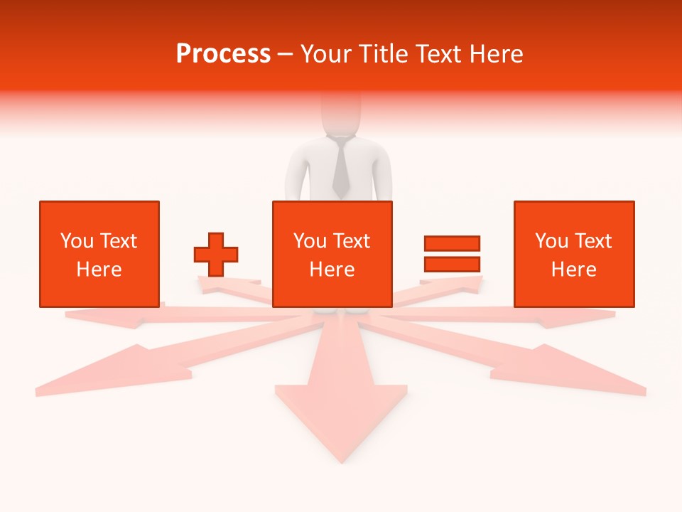 A Person Standing In Front Of A Red Arrow PowerPoint Template