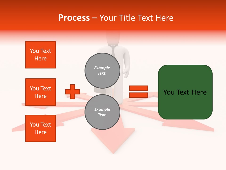 A Person Standing In Front Of A Red Arrow PowerPoint Template