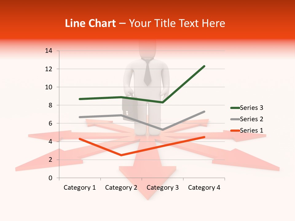 A Person Standing In Front Of A Red Arrow PowerPoint Template