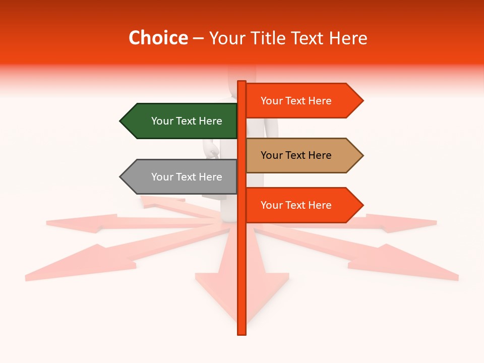 A Person Standing In Front Of A Red Arrow PowerPoint Template