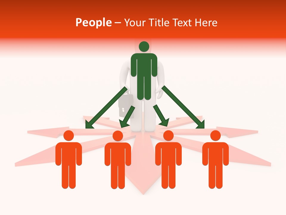 A Person Standing In Front Of A Red Arrow PowerPoint Template