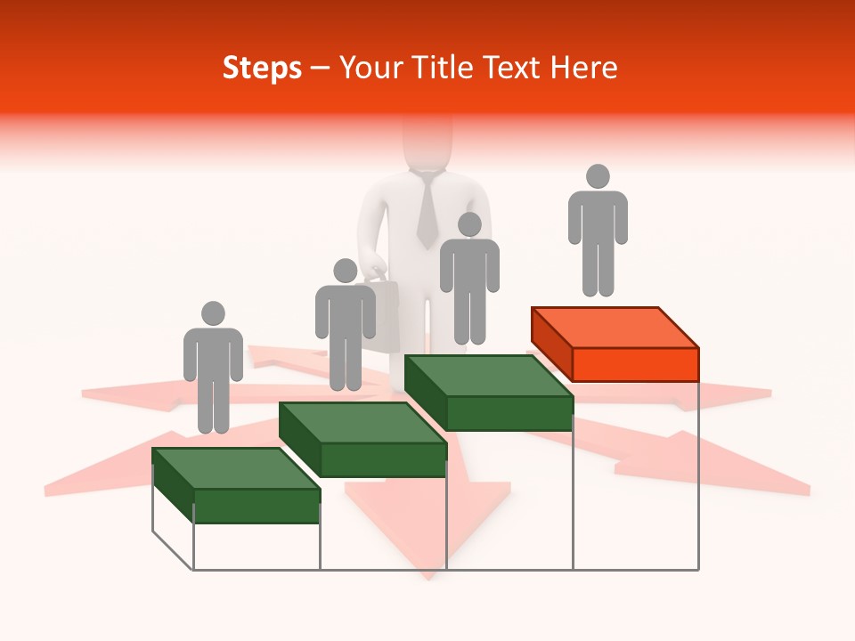 A Person Standing In Front Of A Red Arrow PowerPoint Template