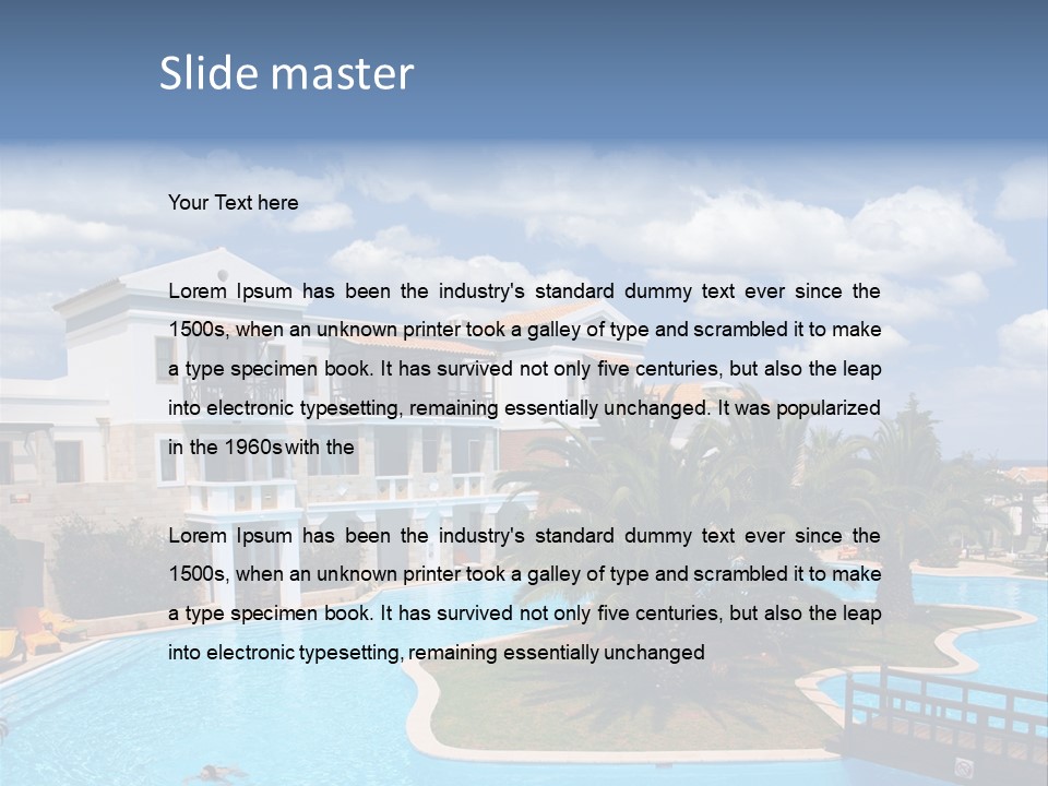 Sky Vacation Resort PowerPoint Template