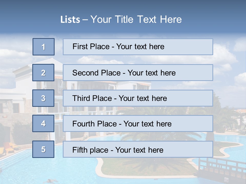 Sky Vacation Resort PowerPoint Template