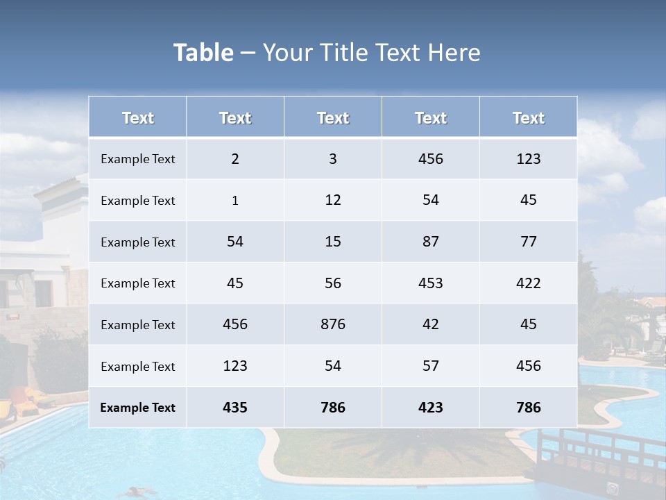 Sky Vacation Resort PowerPoint Template