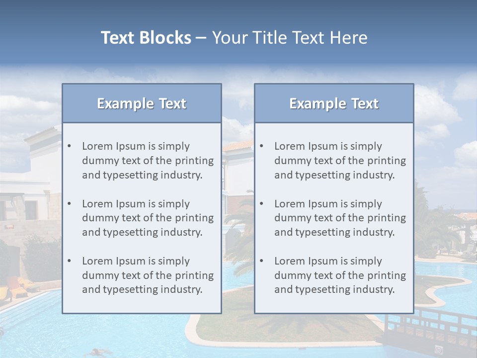 Sky Vacation Resort PowerPoint Template