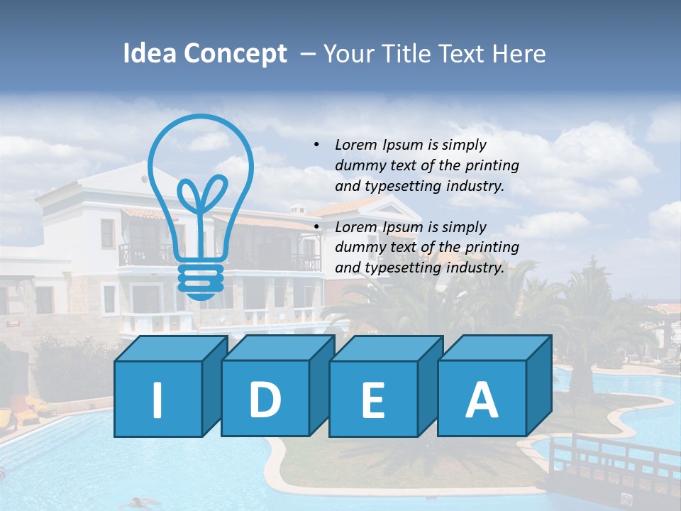 Sky Vacation Resort PowerPoint Template