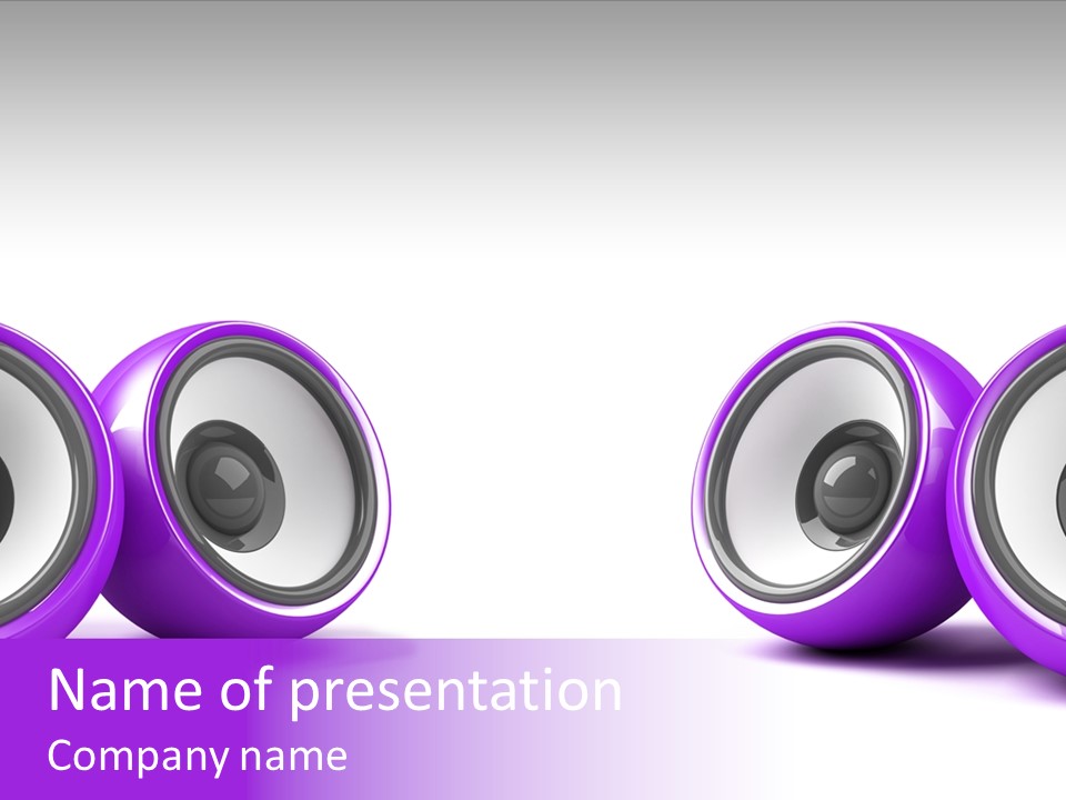 Audio Isolated Bright PowerPoint Template