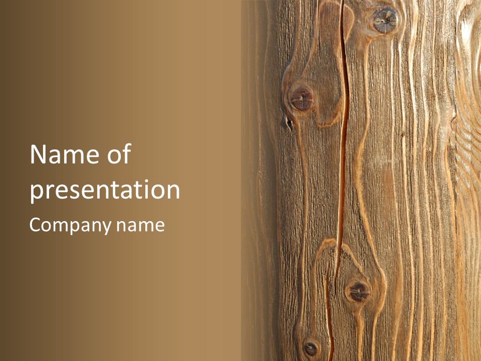 Striped Abstract Wood PowerPoint Template