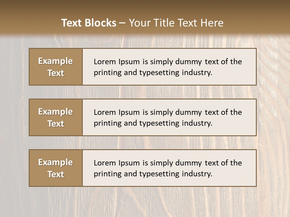 Striped Abstract Wood PowerPoint Template