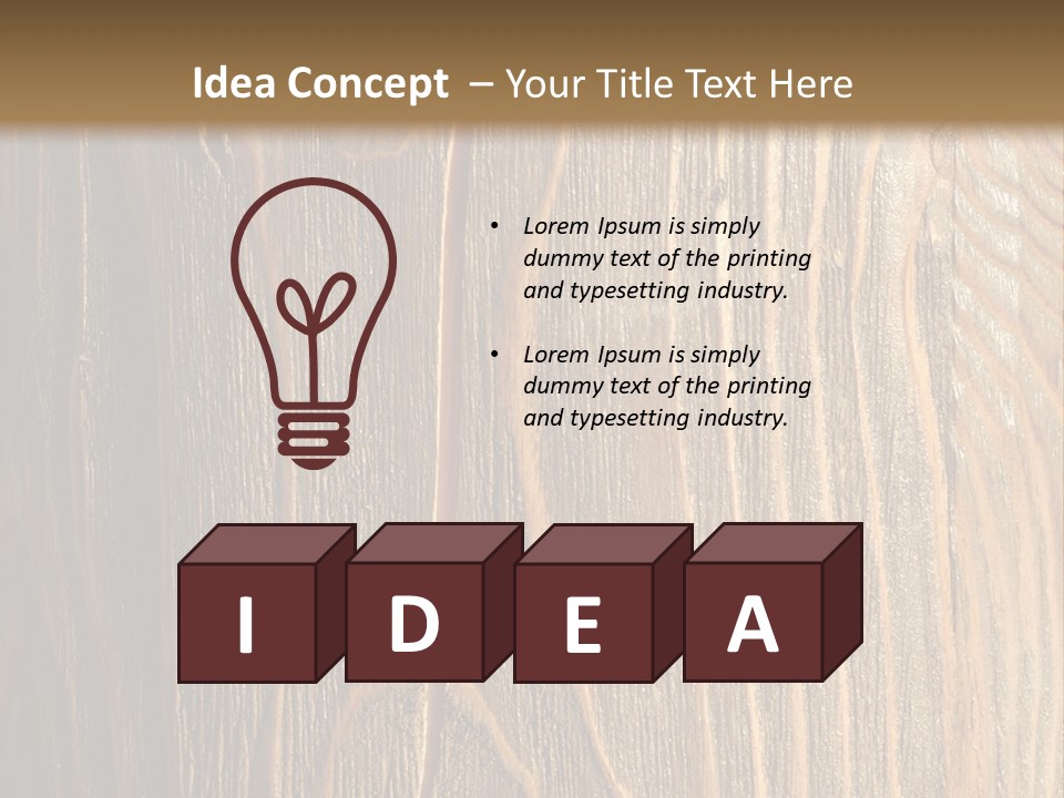 Striped Abstract Wood PowerPoint Template