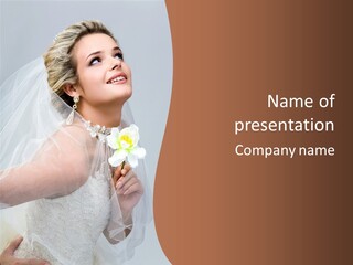 Veil Bride Marry PowerPoint Template