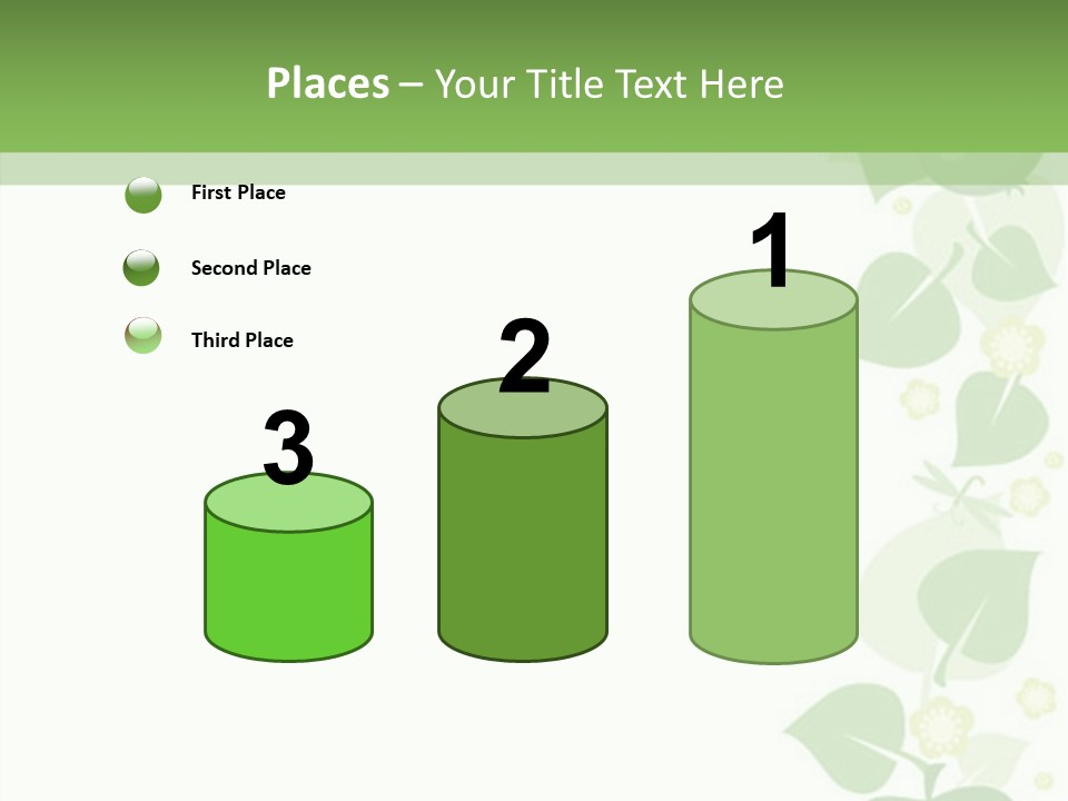 Decorative Green Leaves PowerPoint Template