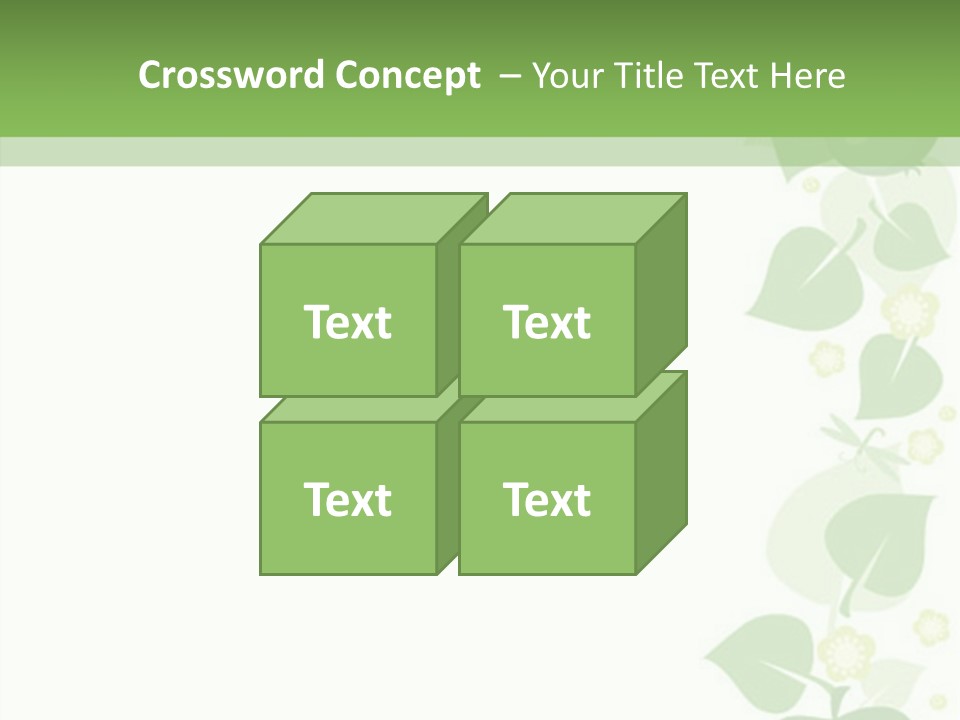 Decorative Green Leaves PowerPoint Template