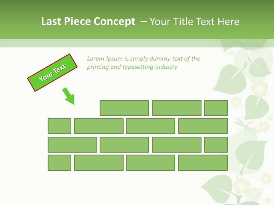 Decorative Green Leaves PowerPoint Template