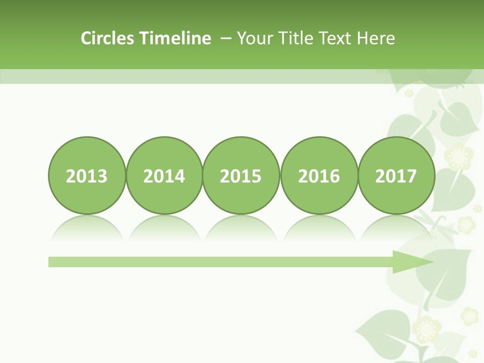 Decorative Green Leaves PowerPoint Template