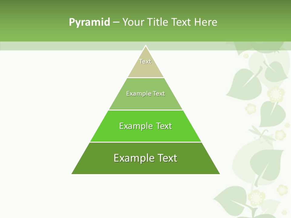 Decorative Green Leaves PowerPoint Template