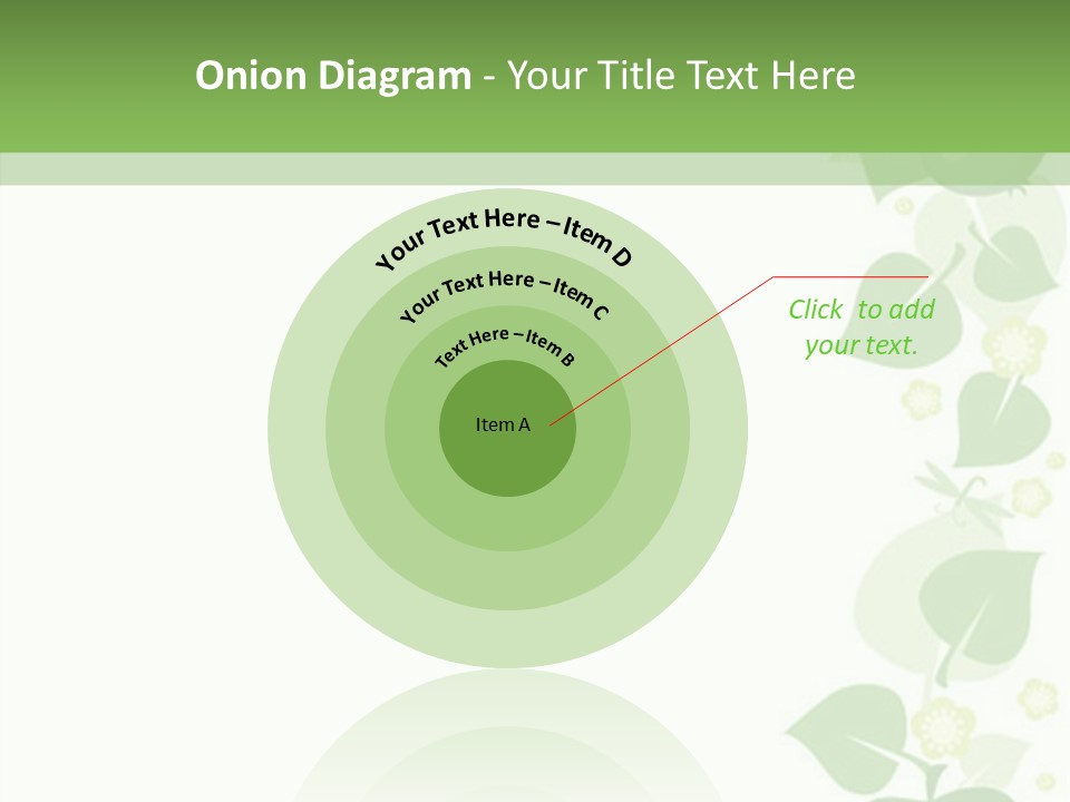 Decorative Green Leaves PowerPoint Template
