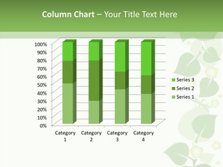 Decorative Green Leaves PowerPoint Template