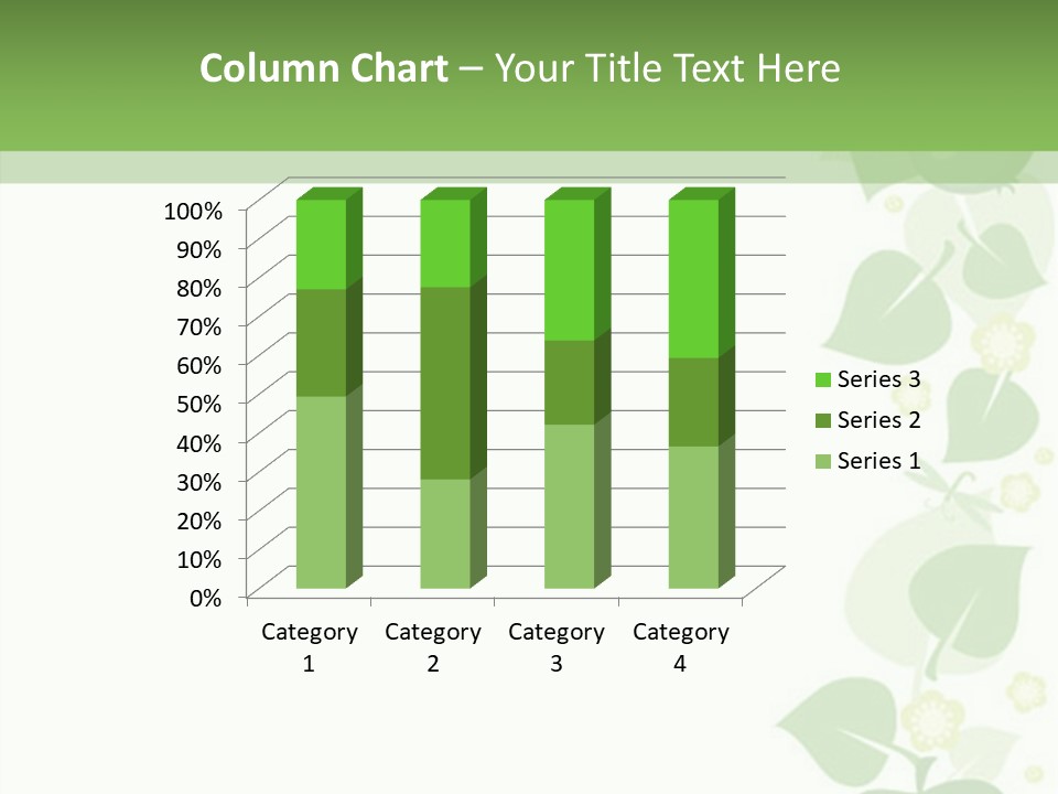 Decorative Green Leaves PowerPoint Template