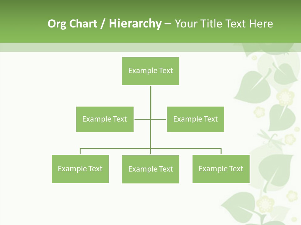 Decorative Green Leaves PowerPoint Template