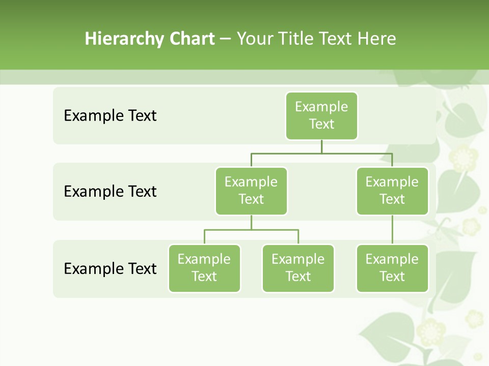 Decorative Green Leaves PowerPoint Template