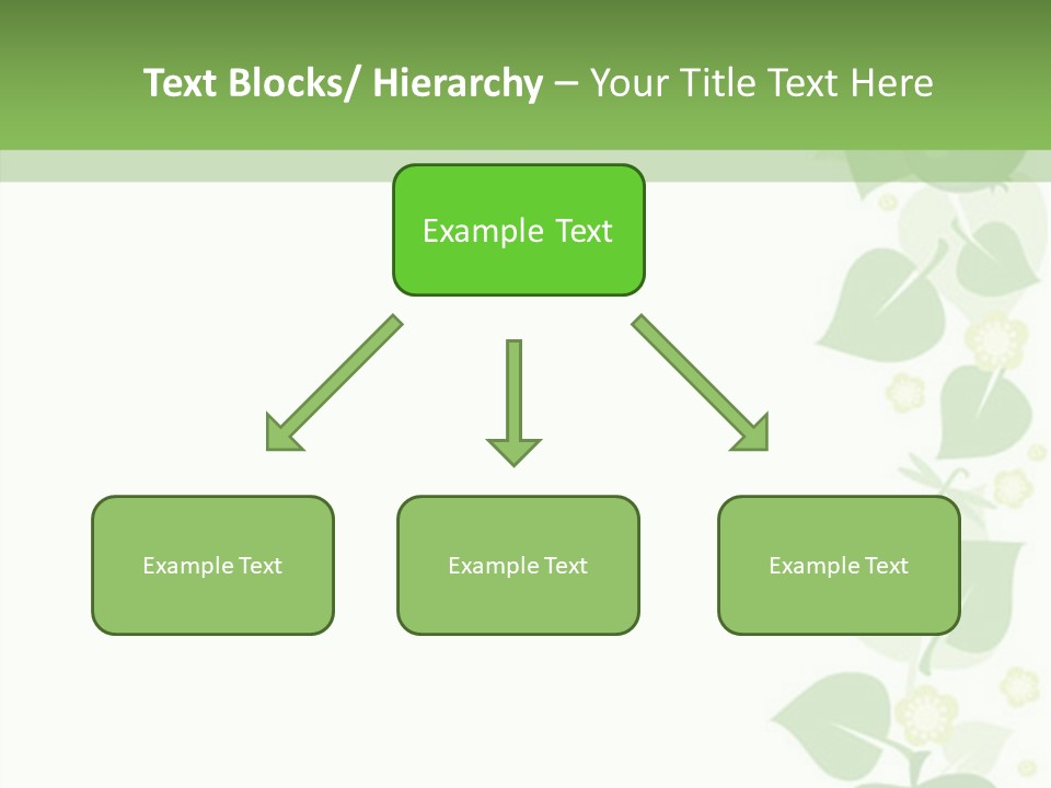 Decorative Green Leaves PowerPoint Template