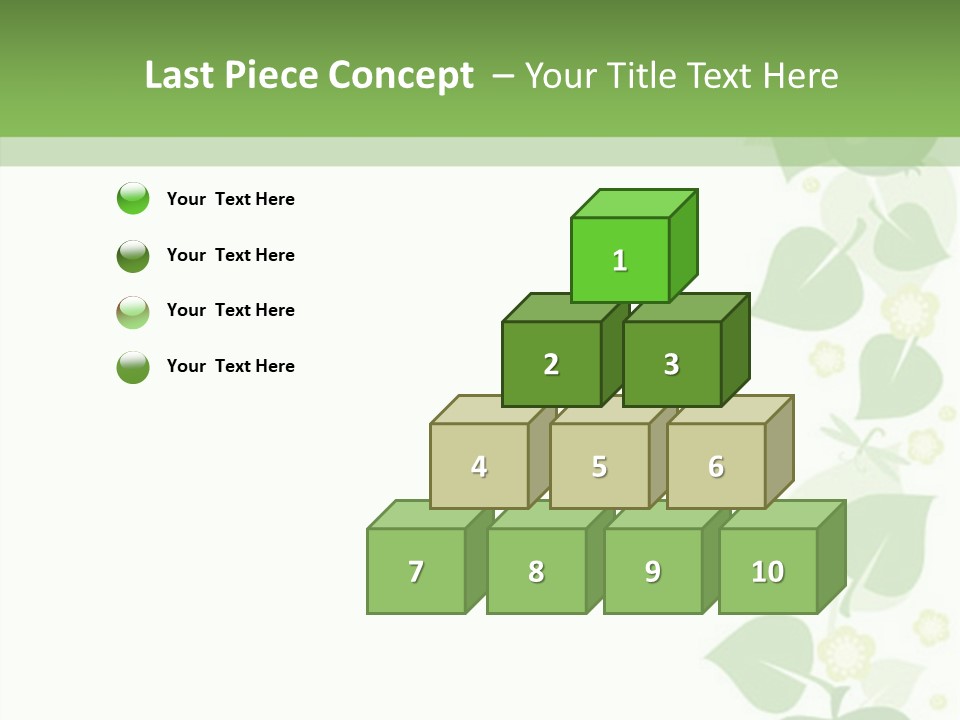 Decorative Green Leaves PowerPoint Template