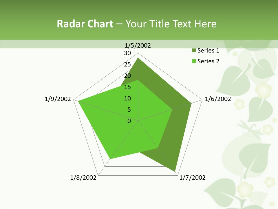 Decorative Green Leaves PowerPoint Template
