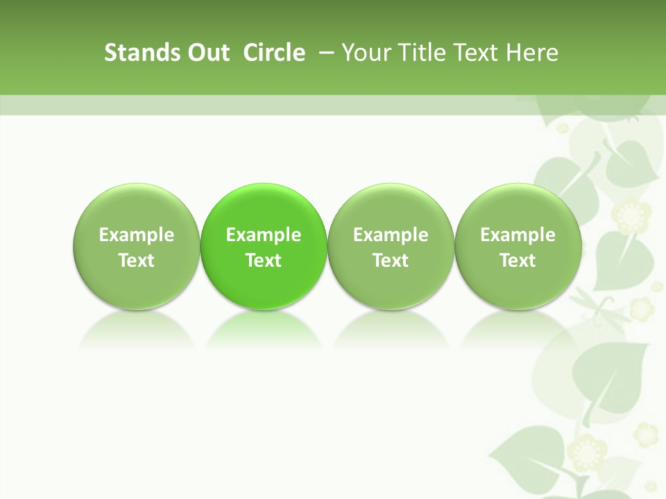Decorative Green Leaves PowerPoint Template