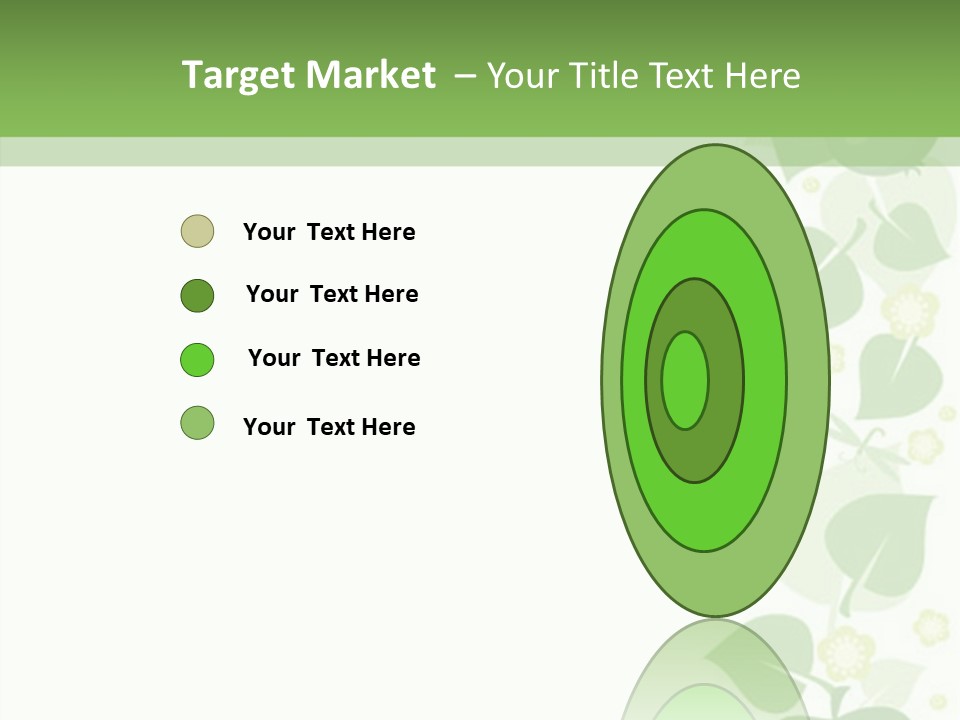 Decorative Green Leaves PowerPoint Template