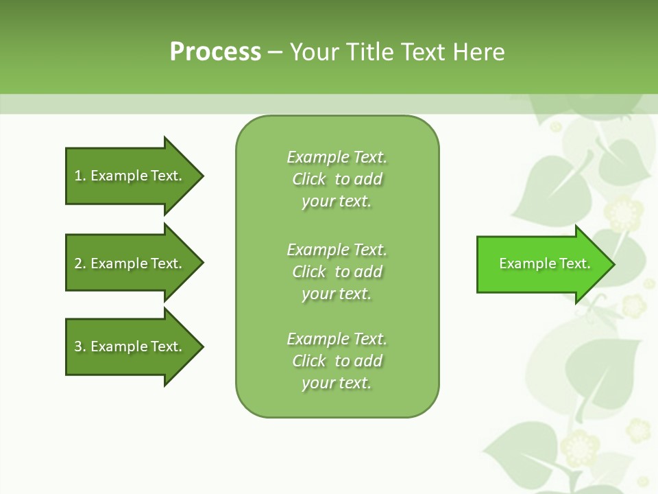 Decorative Green Leaves PowerPoint Template