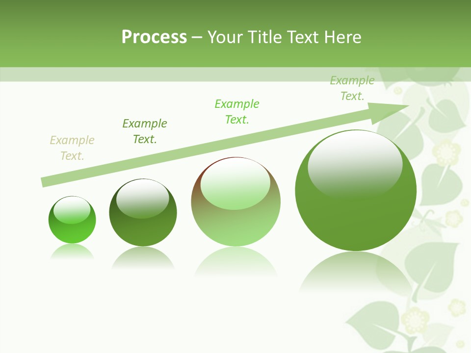 Decorative Green Leaves PowerPoint Template
