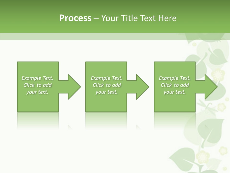 Decorative Green Leaves PowerPoint Template