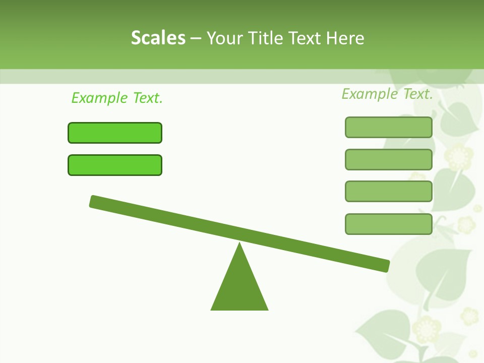 Decorative Green Leaves PowerPoint Template