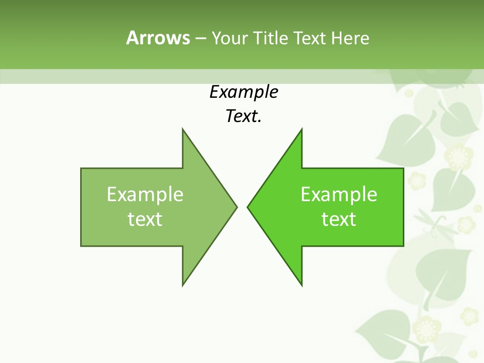 Decorative Green Leaves PowerPoint Template