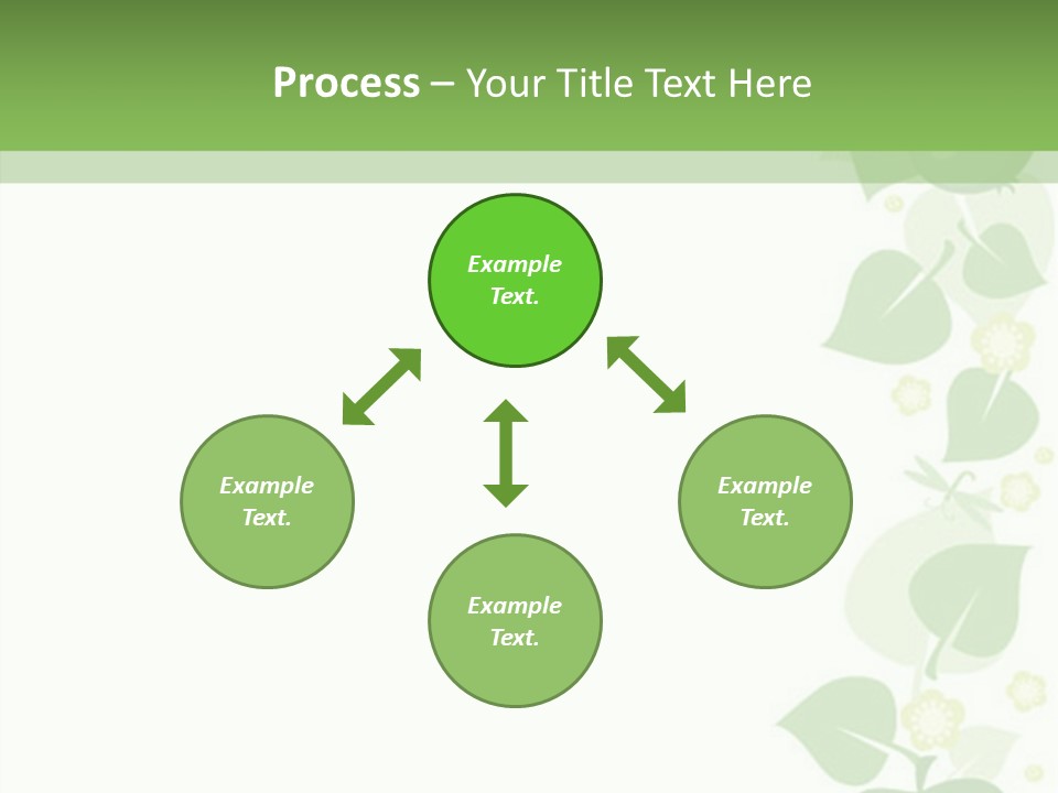 Decorative Green Leaves PowerPoint Template