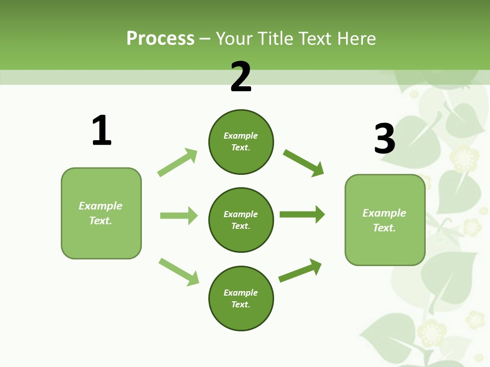Decorative Green Leaves PowerPoint Template