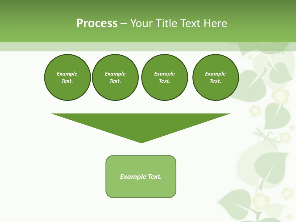 Decorative Green Leaves PowerPoint Template