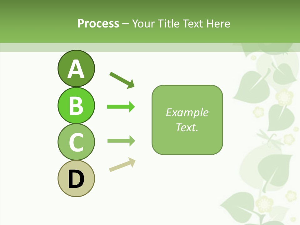 Decorative Green Leaves PowerPoint Template